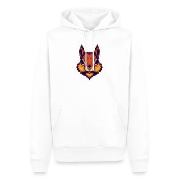 Leuchtend herbstliches Eichhörnchen  - Männer Premium Bio Hoodie - Weiß - Vorne - Nico (187cm)