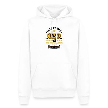 Vintage 1981 45 Jahre Geburtstag, Vintage 1981 - Männer Premium Bio Hoodie - Weiß - Vorne - Nico (187cm)