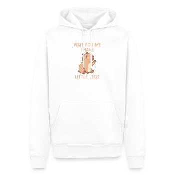 Attends-moi J’ai de Petites Jambes - Sweat à capuche Premium bio Homme - blanc - Devant - Nico (187cm)