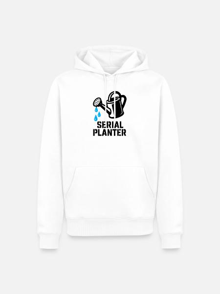 Planter-Serie Gärtner-Humor - Männer Premium Bio Hoodie - Weiß