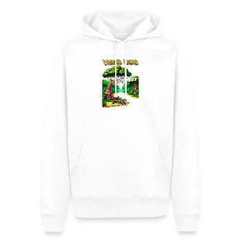 Jaguar-Gebiet – Hügelwald - Männer Premium Bio Hoodie - Weiß - Vorne - Nico (187cm)