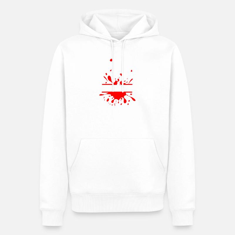 Mud Run Duo – Individuelles Splash-Design - Männer Premium Bio Hoodie - Weiß