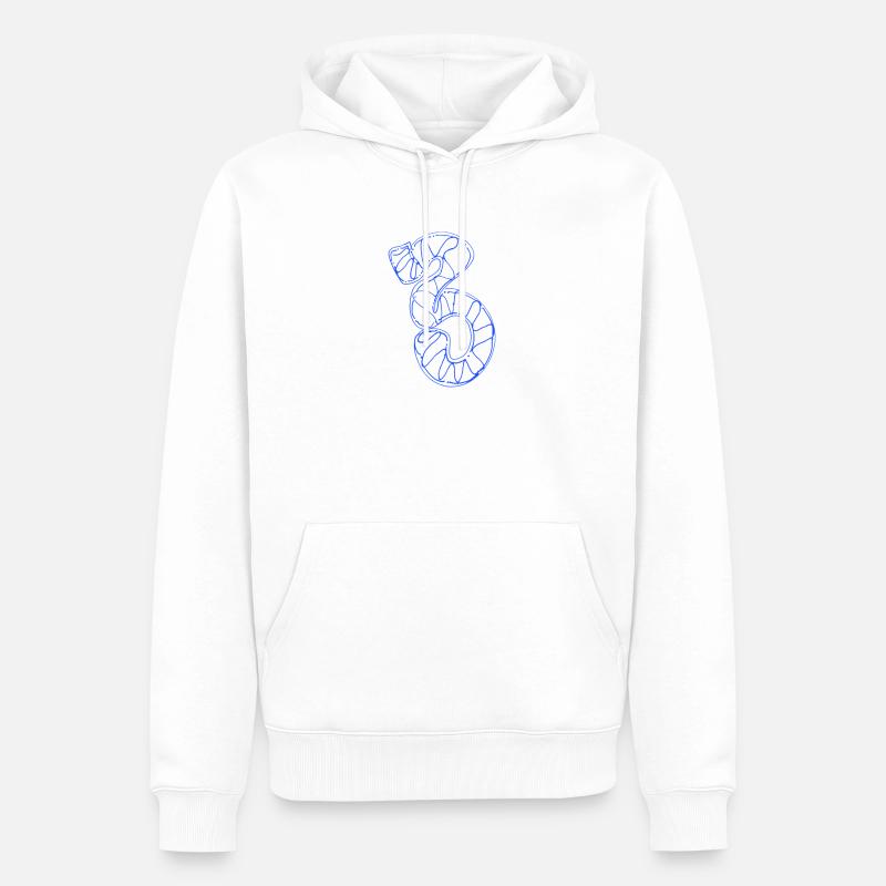 Numéro 3 préféré - Sweat à capuche Premium bio Homme - blanc