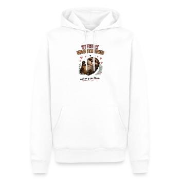 Otterly Unbothered Not My Problem - Männer Premium Bio Hoodie - Weiß - Vorne - Nico (187cm)