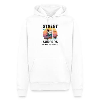90er Street Surfer Skateboard - Männer Premium Bio Hoodie - Weiß - Vorne - Nico (187cm)