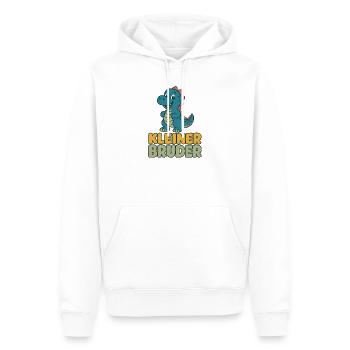Kleiner Bruder Dino Shirt - Männer Premium Bio Hoodie - Weiß - Vorne - Nico (187cm)