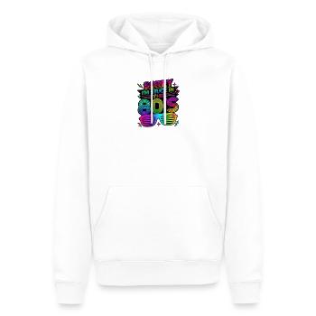 Désolé, je suis coincé dans les années 80 et 80 - Sweat à capuche Premium bio Homme - blanc - Devant - Nico (187cm)