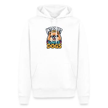 Pomeranian - Men’s Premium Organic Hoodie - white - Front - Nico (187cm)