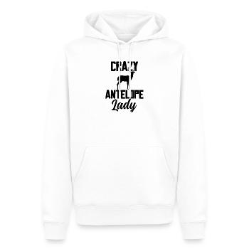 La Dame Antilope Folle - Sweat à capuche Premium bio Homme - blanc - Devant - Nico (187cm)