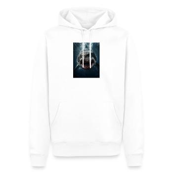 Shark - Men’s Premium Organic Hoodie - white - Front - Nico (187cm)