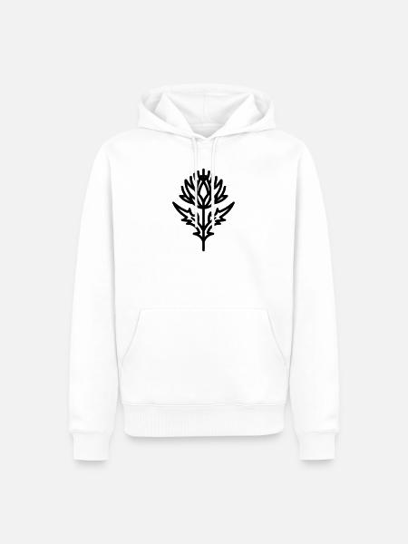 Distelblüte - Männer Premium Bio Hoodie - Weiß