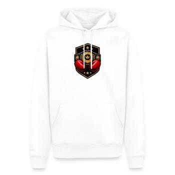 Königskämpfer Shield Boxen - Männer Premium Bio Hoodie - Weiß - Vorne - Nico (187cm)