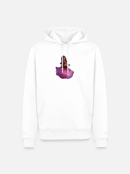 Samttanzprinzessin - Männer Premium Bio Hoodie - Weiß