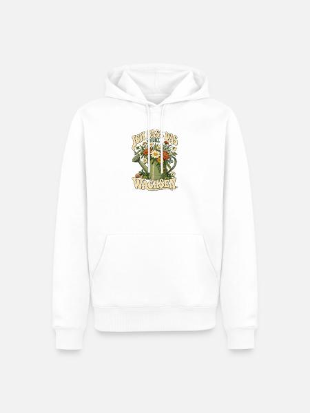 Garten – Ich lass das kurz wachsen - Männer Premium Bio Hoodie - Weiß
