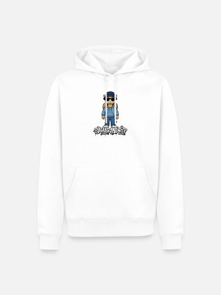 Sahara Drip Camel Streetwear - Männer Premium Bio Hoodie - Weiß