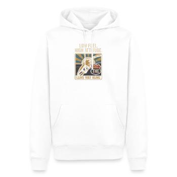 Fuel Freedom Vintage Roadtrip High Attitude - Männer Premium Bio Hoodie - Weiß - Vorne - Nico (187cm)