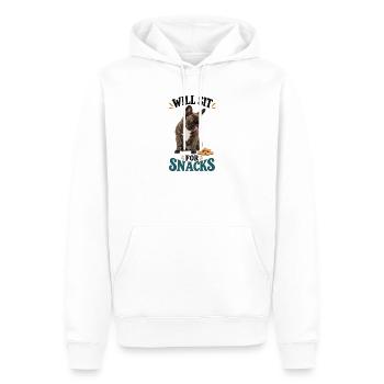 Französische Bulldogge Will Sit For Snacks - Männer Premium Bio Hoodie - Weiß - Vorne - Nico (187cm)