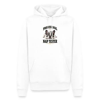 Professional Nap Tester Französische Bulldogge - Männer Premium Bio Hoodie - Weiß - Vorne - Nico (187cm)