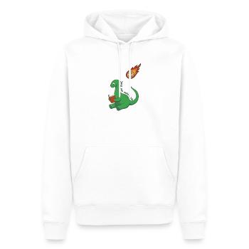 Nur noch ein Buch Dinosaurier - Männer Premium Bio Hoodie - Weiß - Vorne - Nico (187cm)