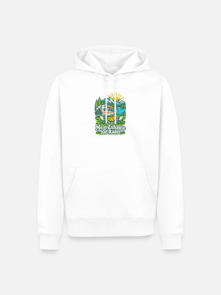 Mein Zuhause hat Räder Wohnmobil - Männer Premium Bio Hoodie - Weiß