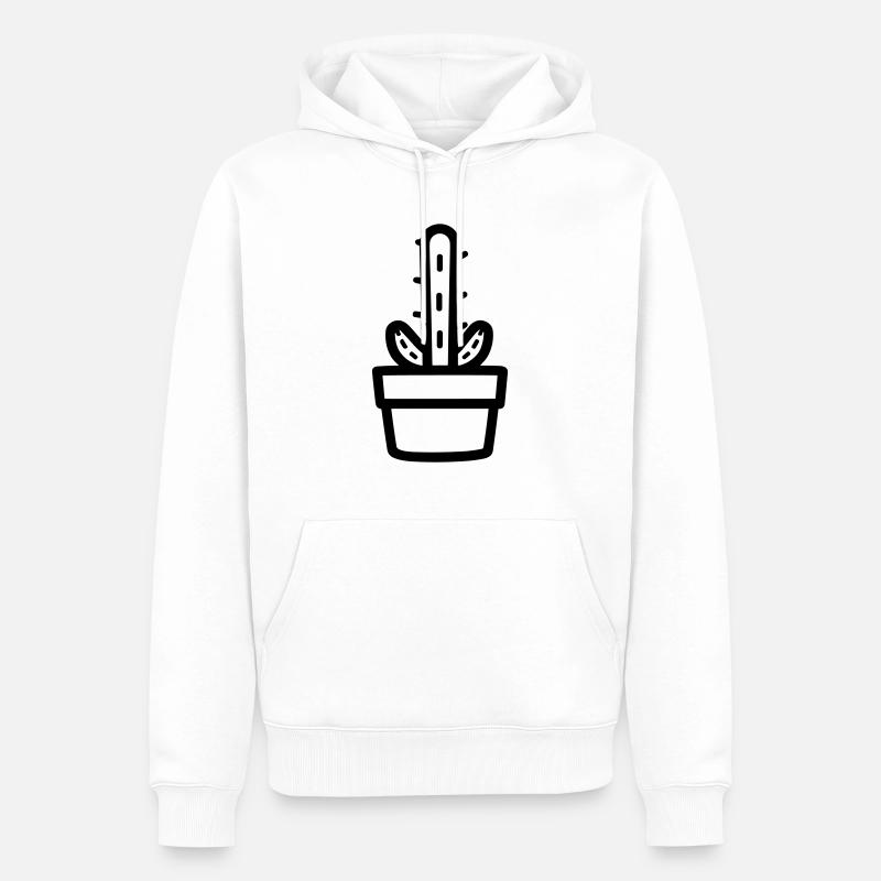 Cactus - Sweat à capuche Premium bio Homme - blanc