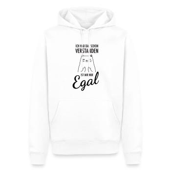 Hab Das Schon Verstanden Aber Ist Mir Egal - Katze - Männer Premium Bio Hoodie - Weiß - Vorne - Nico (187cm)