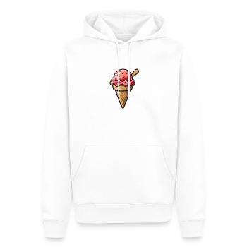 Eis - Männer Premium Bio Hoodie - Weiß - Vorne - Nico (187cm)