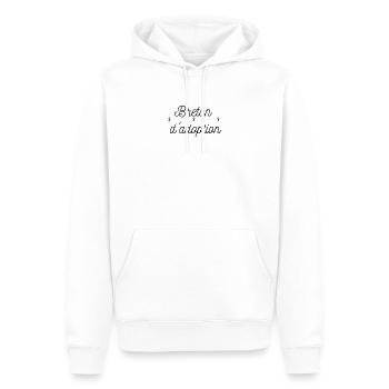 Breton d'adoption Logo - Sweat à capuche Premium bio Homme - blanc - Devant - Nico (187cm)