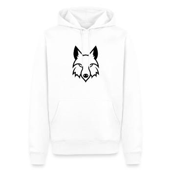 Loup - Sweat à capuche Premium bio Homme - blanc - Devant - Nico (187cm)