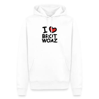 I Love Brotwoaz - Männer Premium Bio Hoodie - Weiß - Vorne - Nico (187cm)