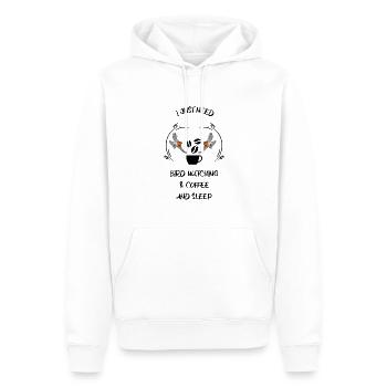 Bird Watching Bird Watching Birding Coffee - Men’s Premium Organic Hoodie - white - Front - Nico (187cm)