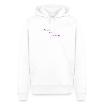 Purple Rain Clothing Text - Männer Premium Bio Hoodie - Weiß - Vorne - Nico (187cm)