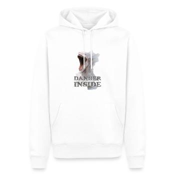 Danger inside, Gothic, Ramstein, Engel, Schützer - Männer Premium Bio Hoodie - Weiß - Vorne - Nico (187cm)