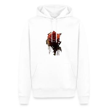 Melting Rose - Männer Premium Bio Hoodie - Weiß - Vorne - Nico (187cm)
