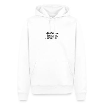 manière - Sweat à capuche Premium bio Homme - blanc - Devant - Nico (187cm)