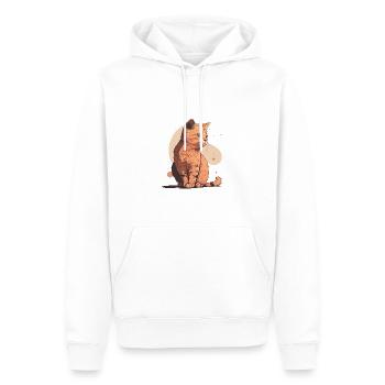 KITTEN - Männer Premium Bio Hoodie - Weiß - Vorne - Nico (187cm)
