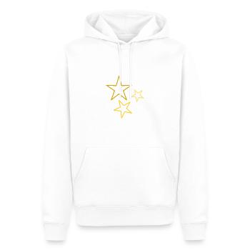 STERN. STERN. STERNE. FEST. JAHRESTAG. WEIHNACHTEN - Männer Premium Bio Hoodie - Weiß - Vorne - Nico (187cm)