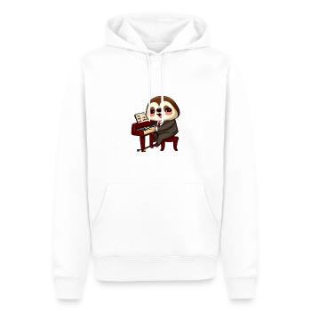 Sloth at the piano - Men’s Premium Organic Hoodie - white - Front - Nico (187cm)