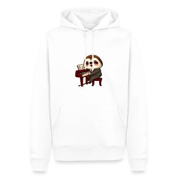 Music-making sloth - Men’s Premium Organic Hoodie - white - Front - Nico (187cm)