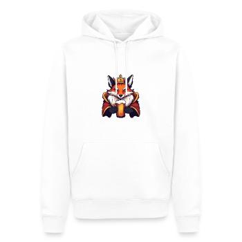 Fuchs Bier Lustig - Männer Premium Bio Hoodie - Weiß - Vorne - Nico (187cm)