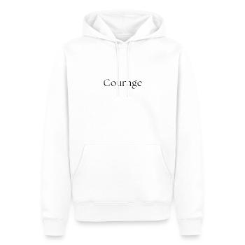 Courage - Sweat à capuche Premium bio Homme - blanc - Devant - Nico (187cm)