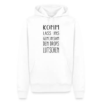 den Drops lutschen - Männer Premium Bio Hoodie - Weiß - Vorne - Nico (187cm)