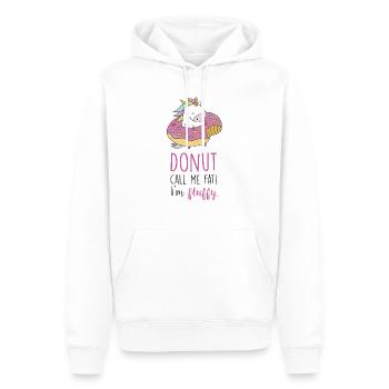 Donut call me fat! I´m fluffy. - Männer Premium Bio Hoodie - Weiß - Vorne - Nico (187cm)