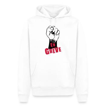 en greve point leve 0 - Sweat à capuche Premium bio Homme - blanc - Devant - Nico (187cm)