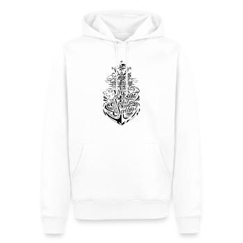 Anchor - Sweat à capuche Premium bio Homme - blanc - Devant - Nico (187cm)