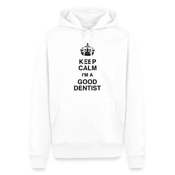 dentiste / dent / médecin / médecine - Sweat à capuche Premium bio Homme - blanc - Devant - Nico (187cm)