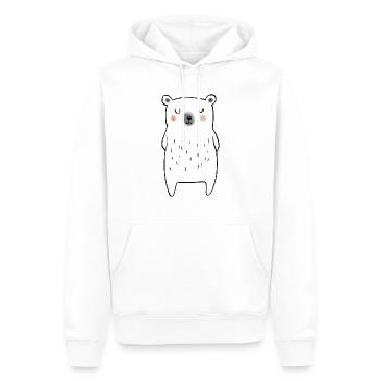 Kleiner Eisbär - Männer Premium Bio Hoodie - Weiß - Vorne - Nico (187cm)