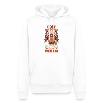 Si cela implique des Indiens, comptez-moi dans - Sweat à capuche Premium bio Homme - blanc - Devant - Nico (187cm)