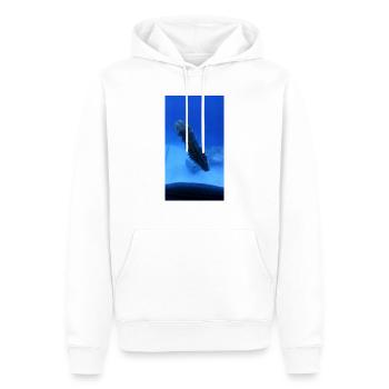 Rouleau de lac - Sweat à capuche Premium bio Homme - blanc - Devant - Nico (187cm)