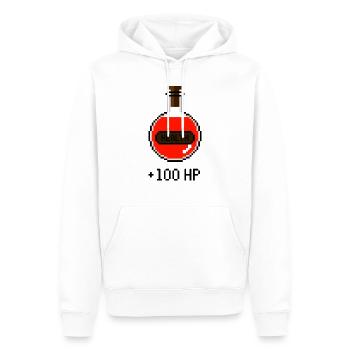 8-Bit Retro Pixel Art Health Potion - Männer Premium Bio Hoodie - Weiß - Vorne - Nico (187cm)